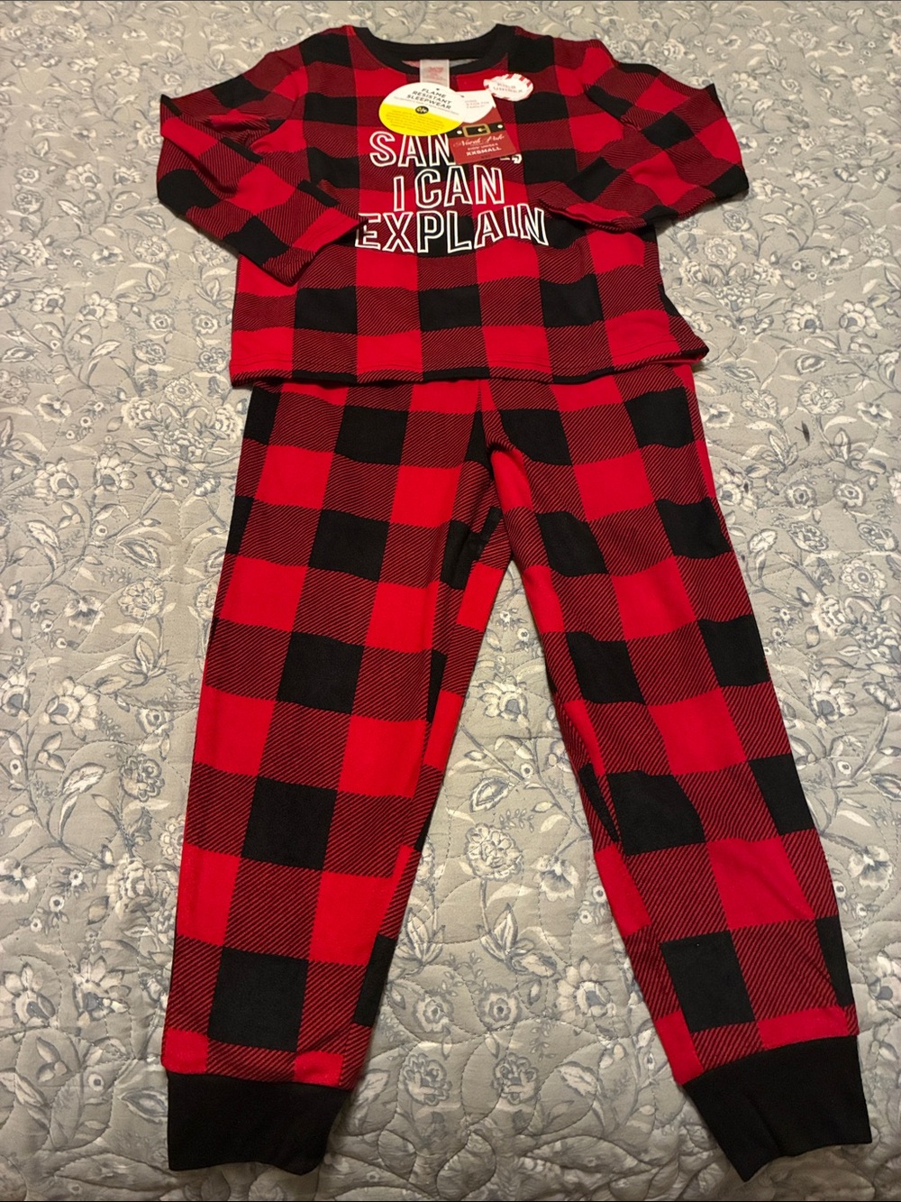 North Pole Pajama Set 2pc Kids Unisex Size: XXS 4/5 NWT